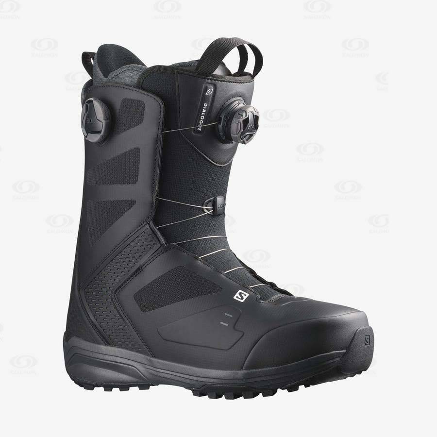 Black Men\'s Salomon DIALOGUE DUAL BOA WIDE JP Ski Boots | USA-O1495