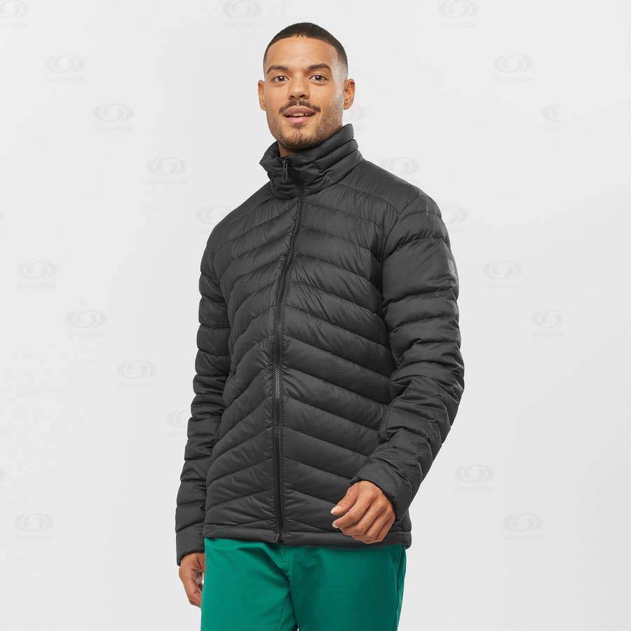 Black Men's Salomon ESSENTIAL XWARM DOWN Insulated Jackets | USA-A1444