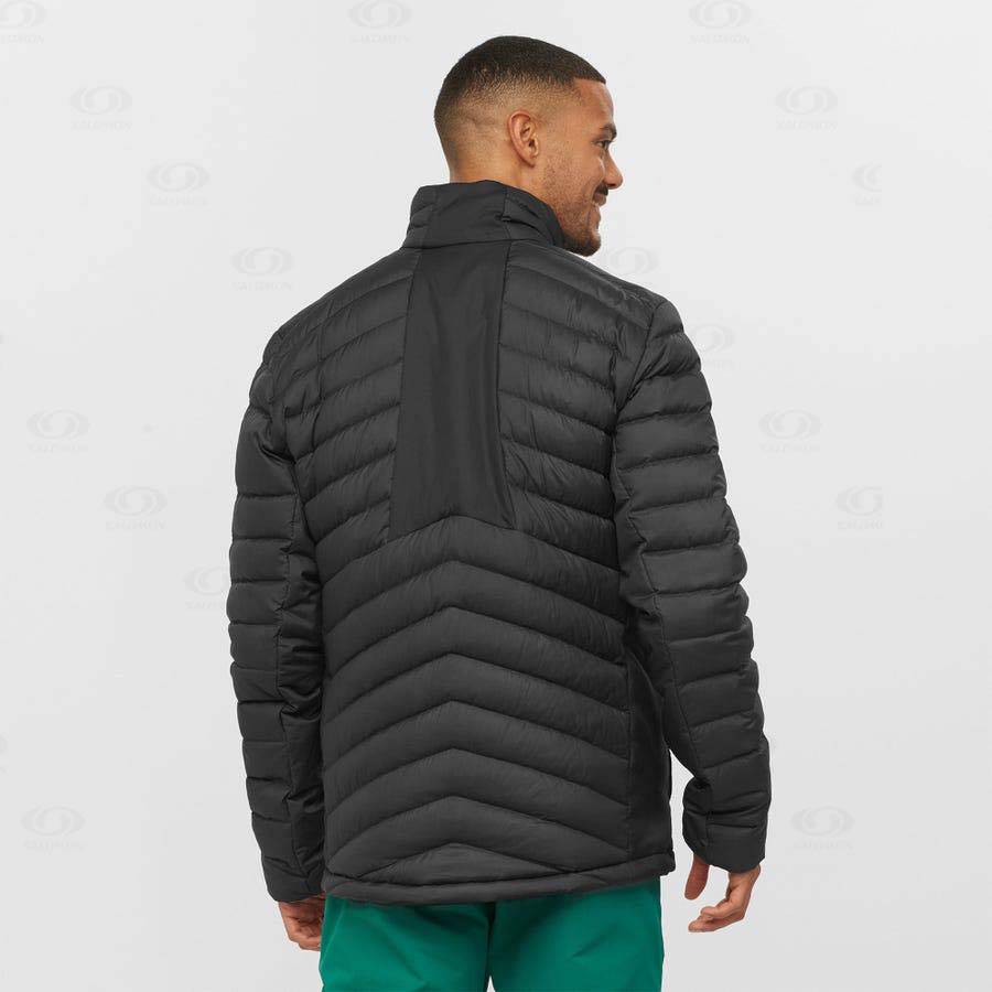 Black Men's Salomon ESSENTIAL XWARM DOWN Insulated Jackets | USA-A1444