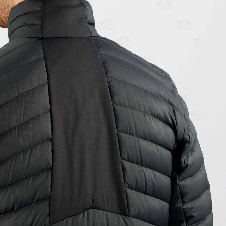 Black Men's Salomon ESSENTIAL XWARM DOWN Insulated Jackets | USA-A1444