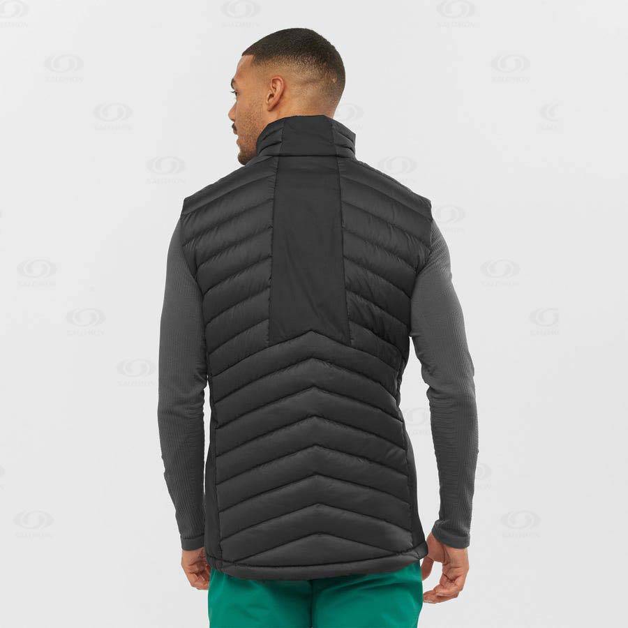 Black Men's Salomon ESSENTIAL XWARM DOWN Insulated Jackets | USA-O1586