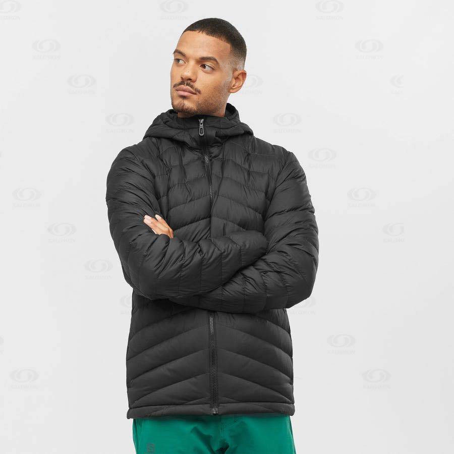 Black Men's Salomon ESSENTIAL XWARM DOWN Insulated Jackets | USA-O2148