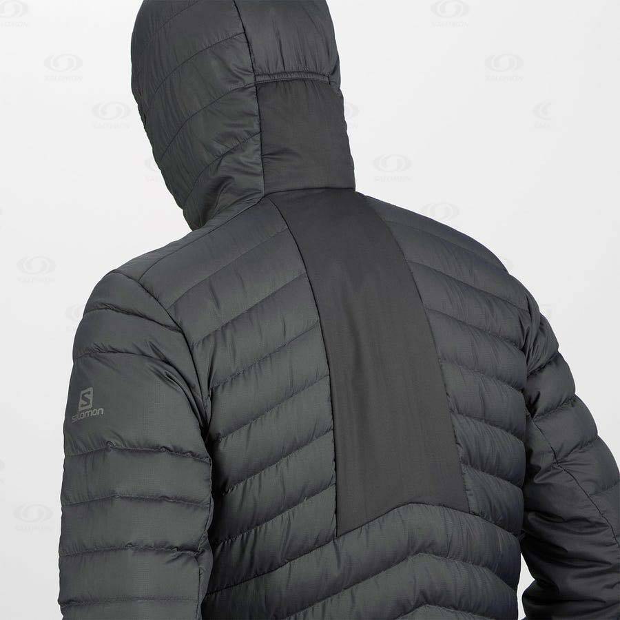 Black Men's Salomon ESSENTIAL XWARM DOWN Insulated Jackets | USA-O2148