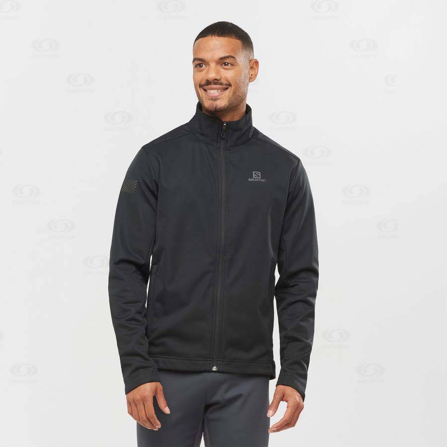 Black Men's Salomon GORE TEX INFINIUM™ WINDSTOPPER® Softshell Jackets | USA-O2330