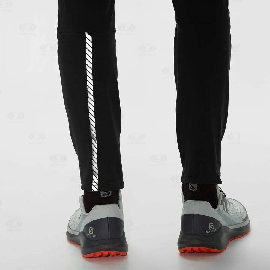 Black Men's Salomon GORE TEX INFINIUM™ WINDSTOPPER® Running Tights | USA-S1506