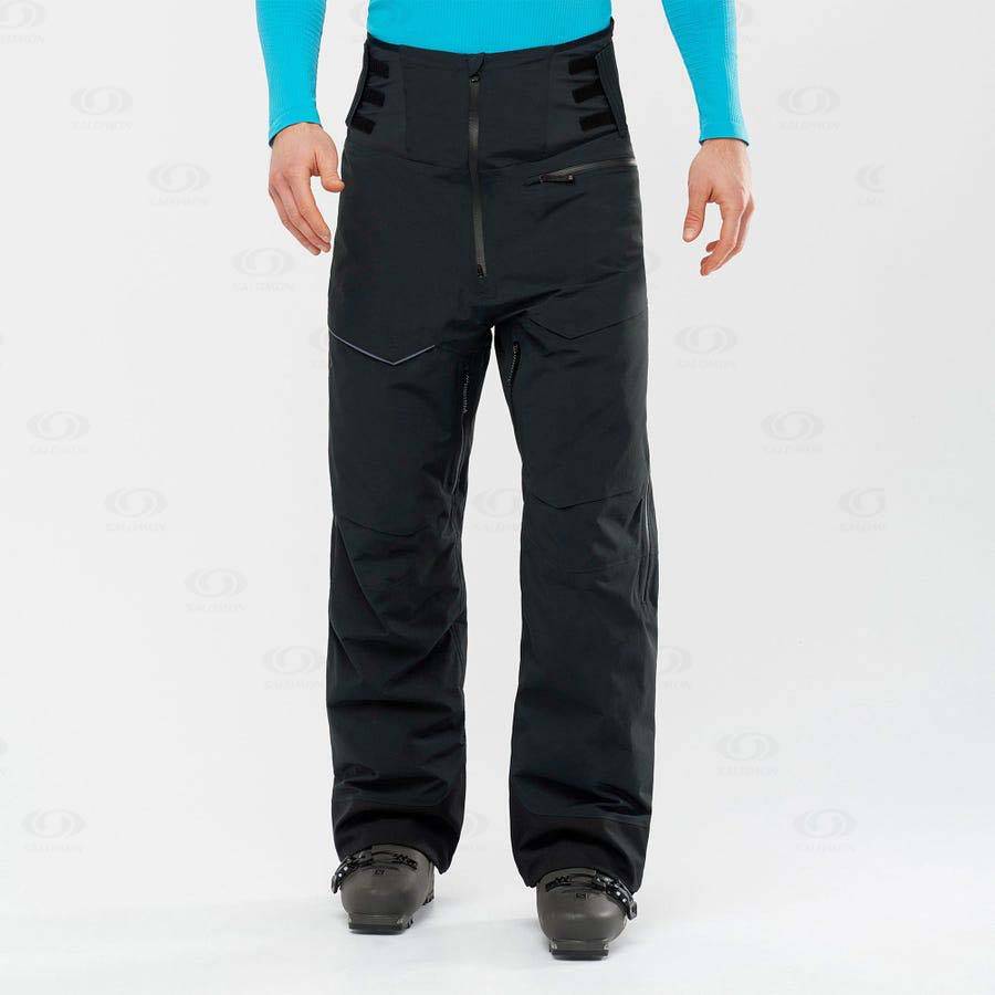 Black Men's Salomon GRAVITY GORE-TEX Ski Pants | USA-M1692