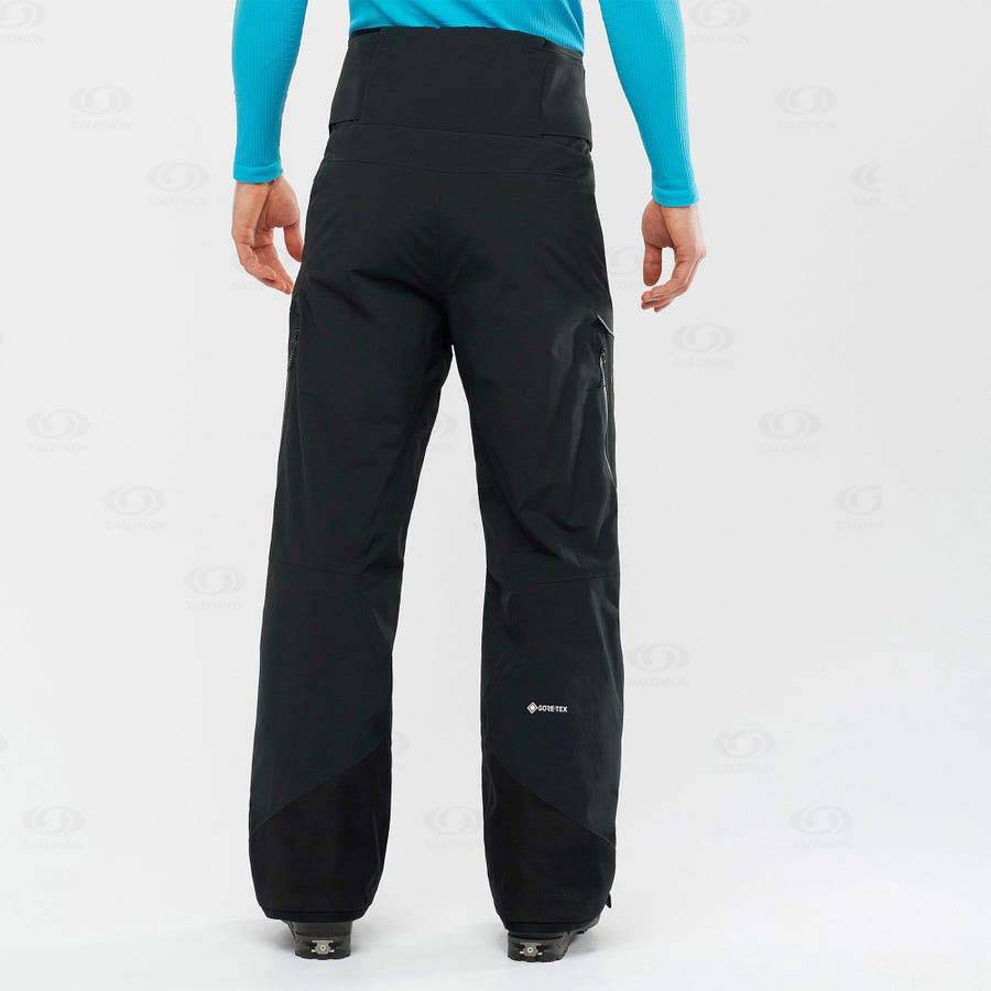 Black Men's Salomon GRAVITY GORE-TEX Ski Pants | USA-M1692