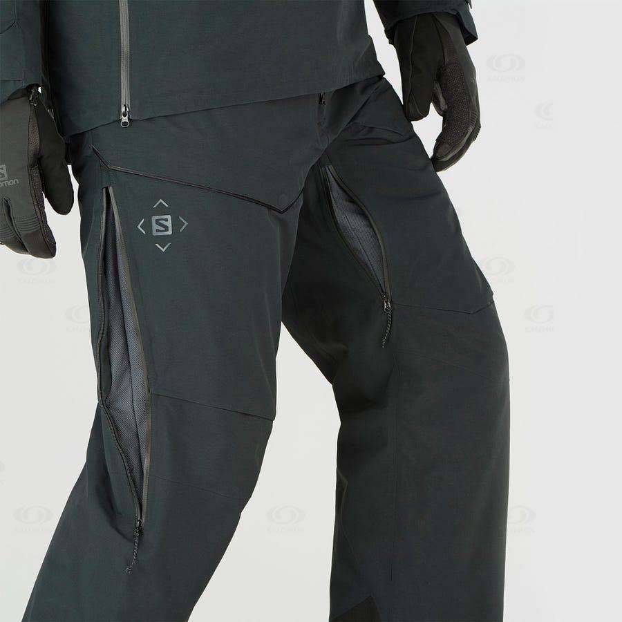 Black Men's Salomon GRAVITY GORE-TEX Ski Pants | USA-M1692