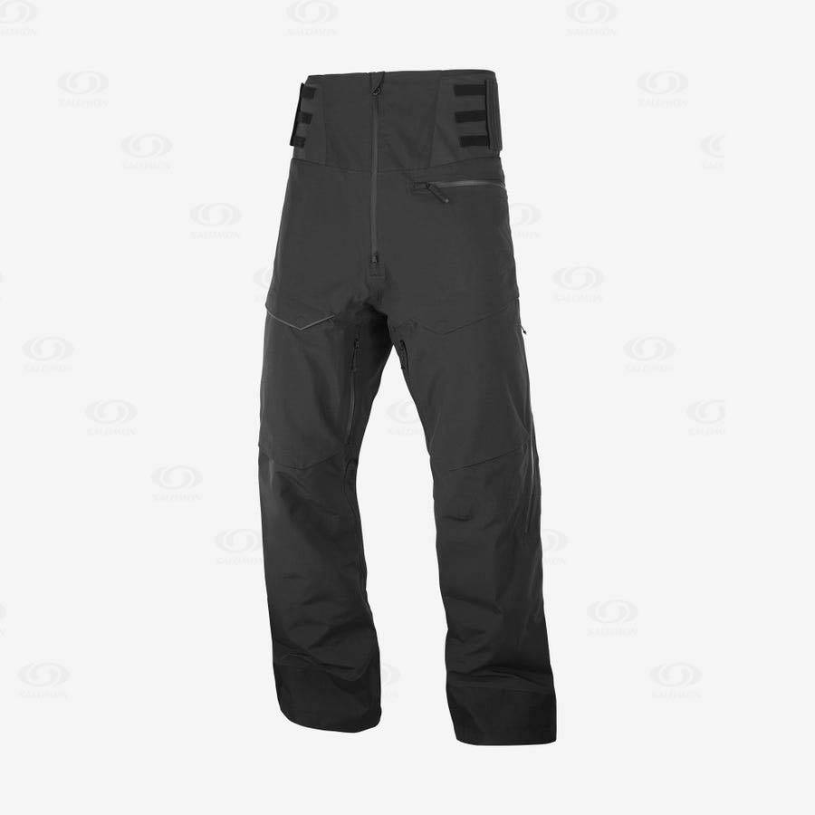 Black Men\'s Salomon GRAVITY GORE-TEX Ski Pants | USA-M1692