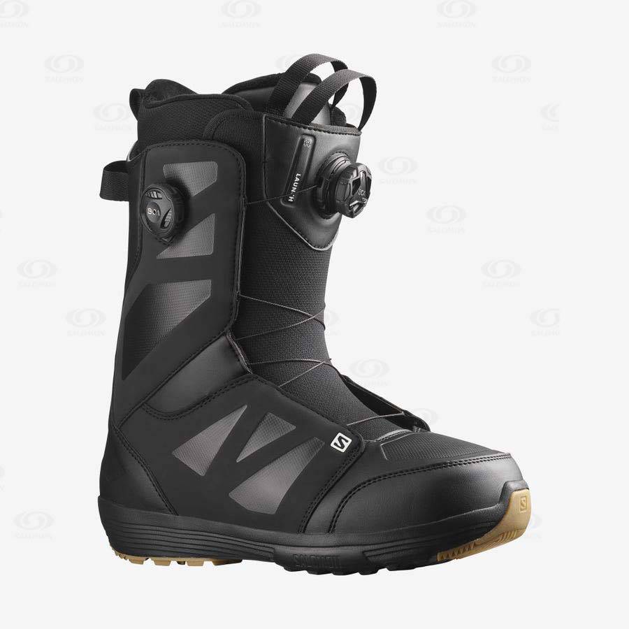 Black Men\'s Salomon LAUNCH BOA SJ BOA Ski Boots | USA-N2576