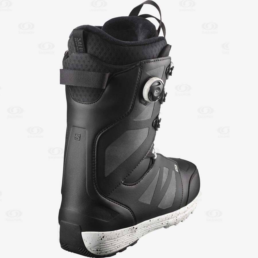 Black Men's Salomon LAUNCH LACE BOA SJ Ski Boots | USA-A1332