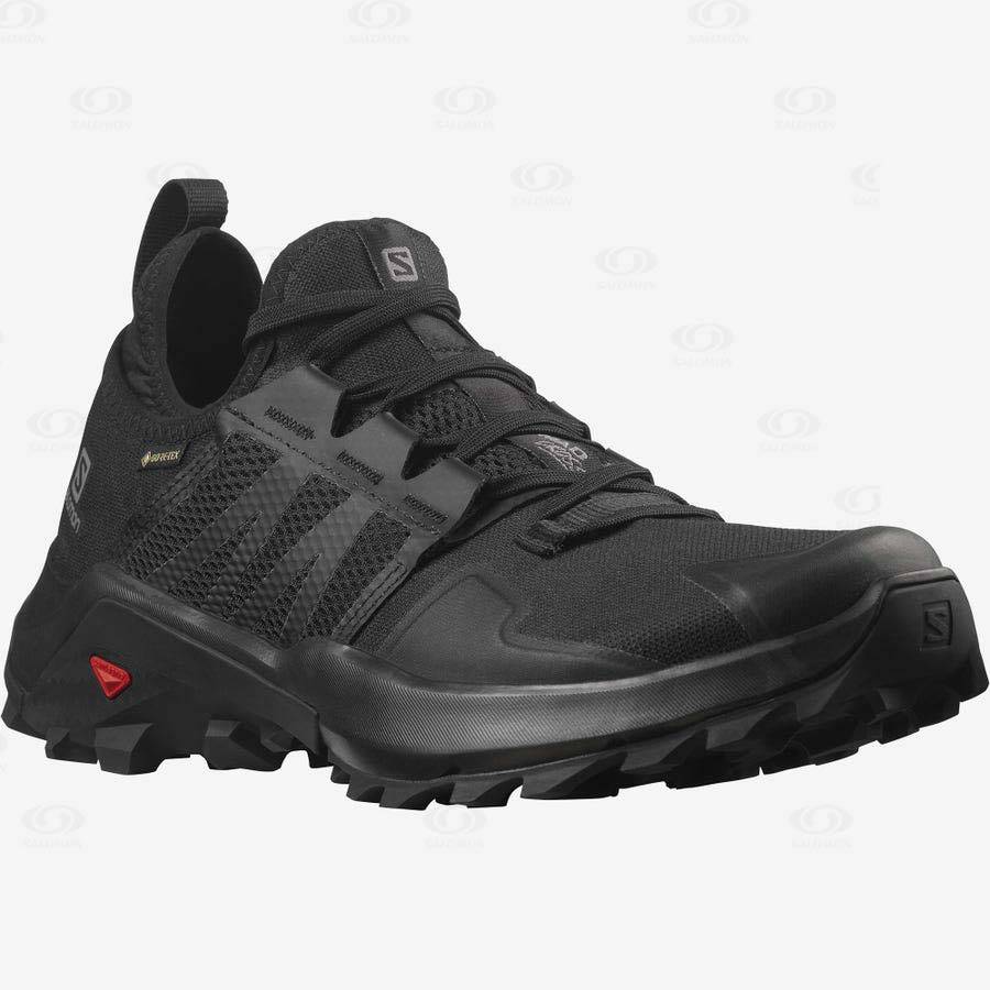 Black Men's Salomon MADCROSS GORE-TEX Trail Running Shoes | USA-A1395