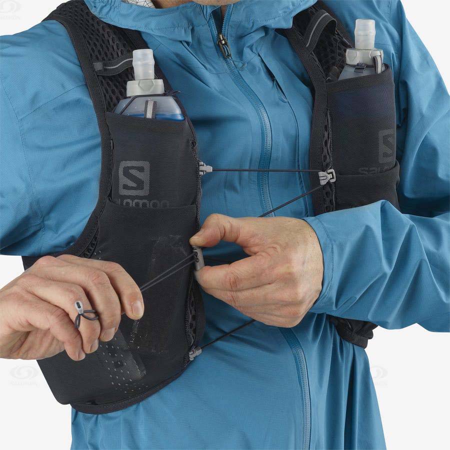 Black Men's Salomon NOCTURN ACTIVE SKIN 4 Running Packs | USA-N1407