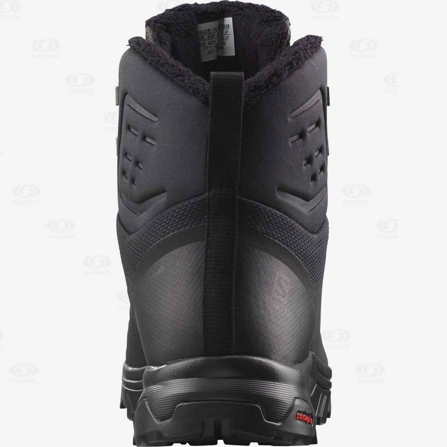 Black Men's Salomon OUTBLAST THINSULATE™ CLIMASALOMON™ WATERPROOF Winter Boots | USA-M1216