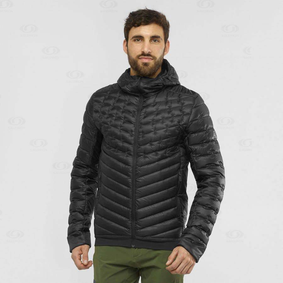 Black Men's Salomon OUTLINE DOWN Insulated Jackets | USA-M2322