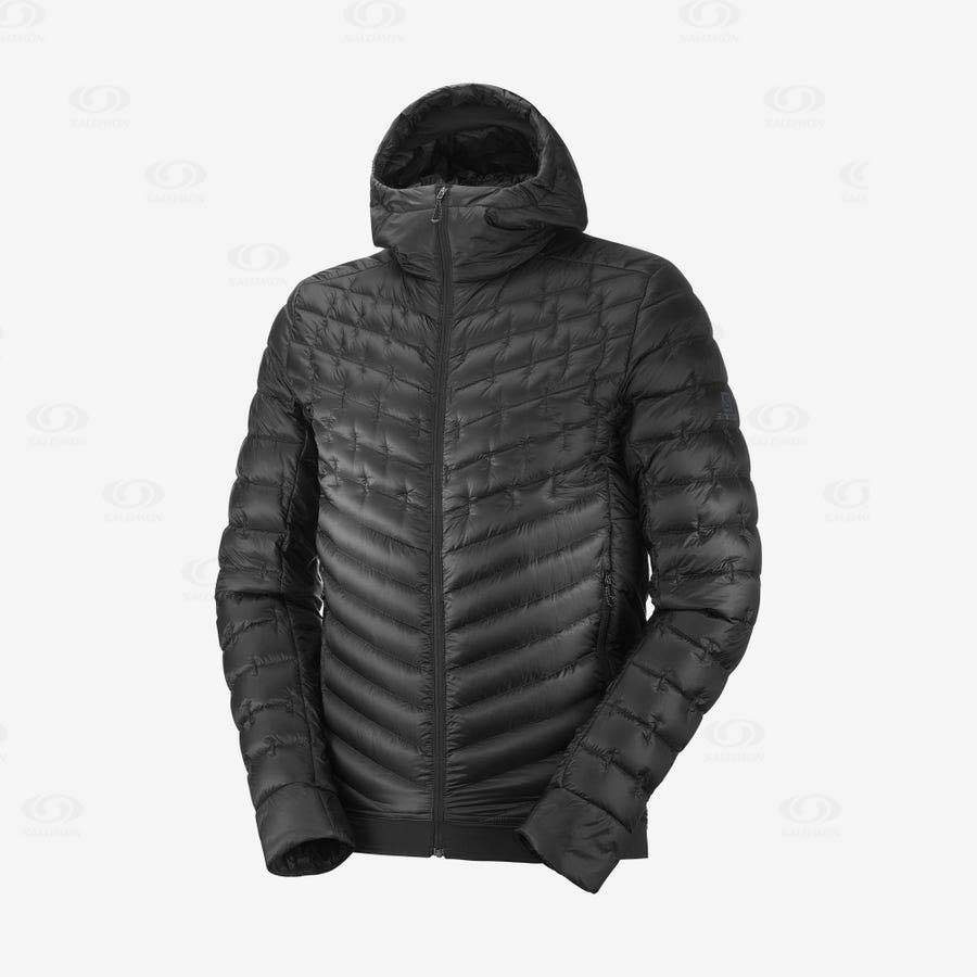 Black Men\'s Salomon OUTLINE DOWN Insulated Jackets | USA-M2322