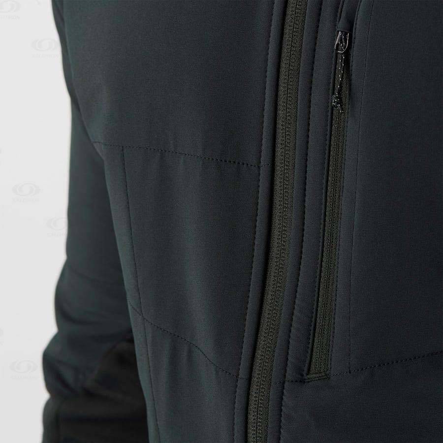 Black Men's Salomon OUTLINE WARM HYBRID Hoodie | USA-N2310