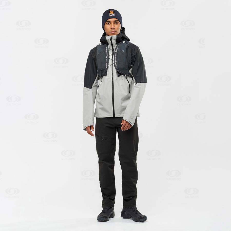 Black Men's Salomon OUTPEAK WARM Pants | USA-W1460