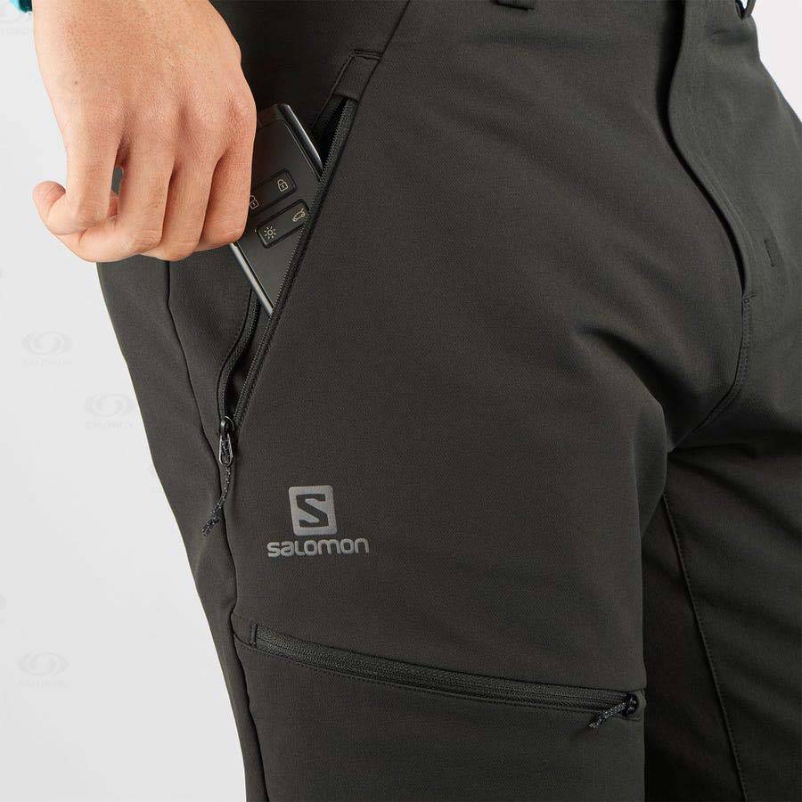 Black Men's Salomon OUTPEAK WARM Pants | USA-W1460