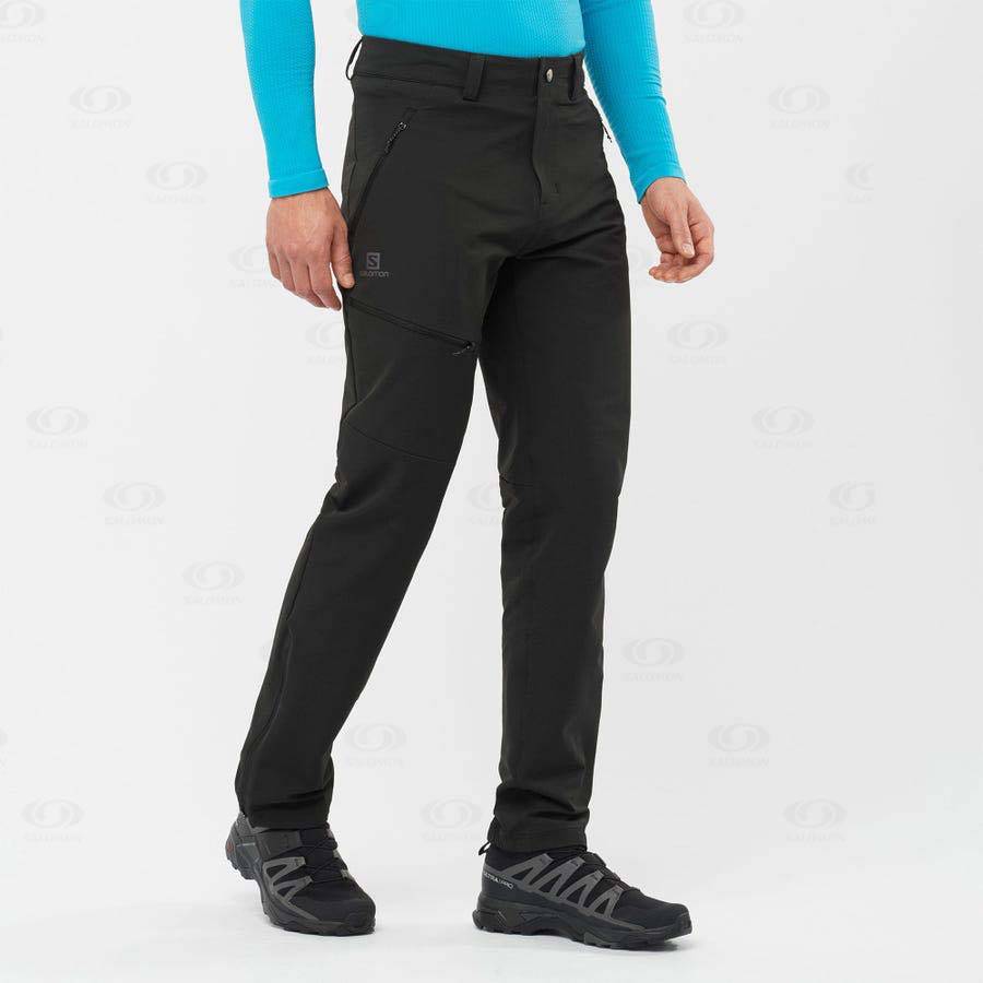 Black Men's Salomon OUTPEAK WARM Pants | USA-W1460