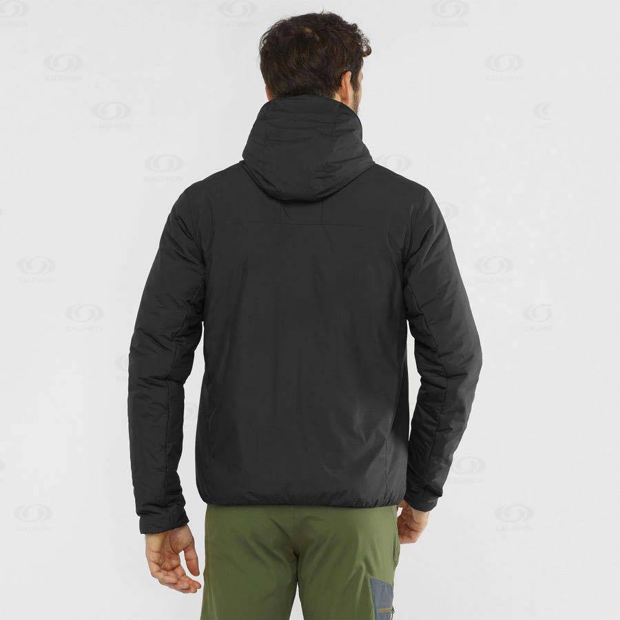 Black Men's Salomon OUTRACK INSULATED Insulated Jackets | USA-A1178