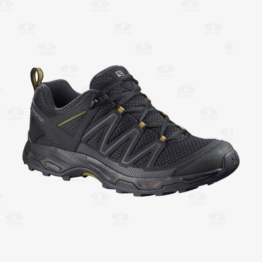 Black Men\'s Salomon PATHFINDER Hiking Shoes | USA-W3580