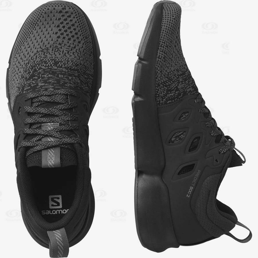 Black Men's Salomon PREDICT SOC 2 Running Shoes | USA-W1060