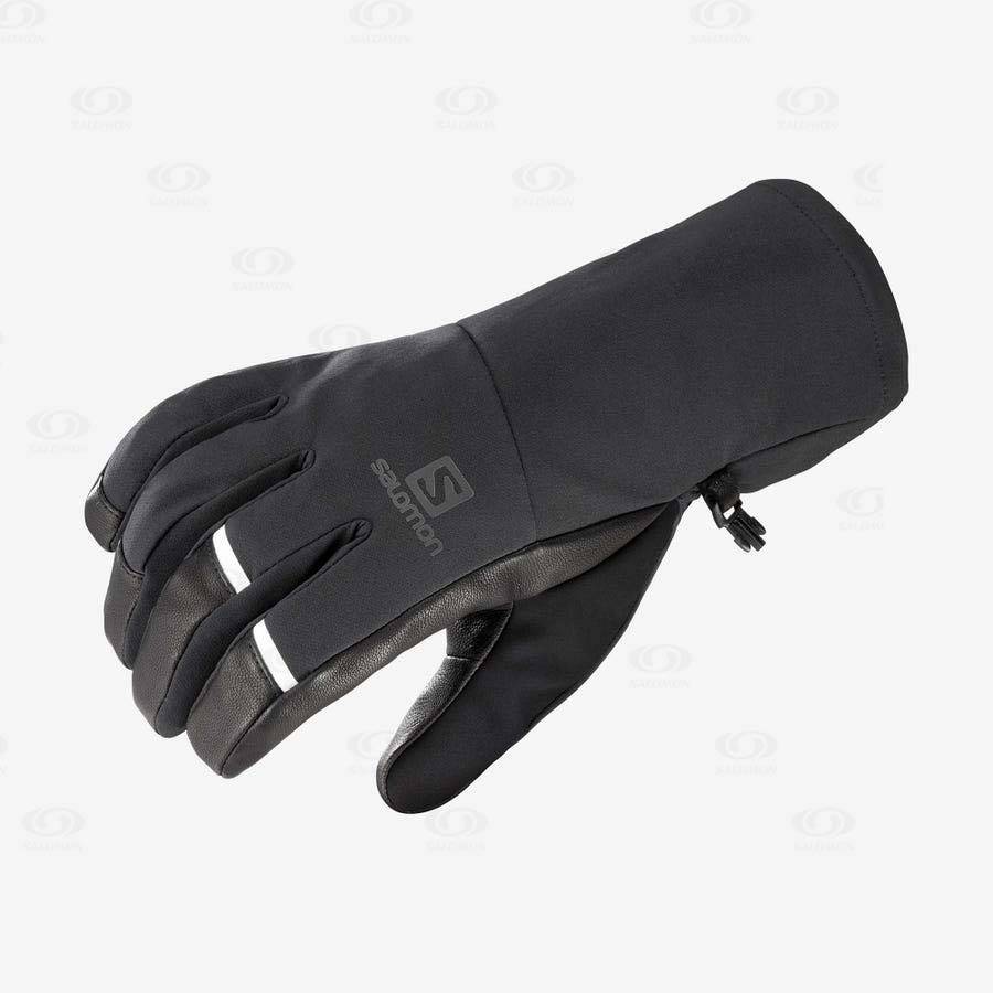 Black Men\'s Salomon PROPELLER 3IN1 GORE-TEX Gloves | USA-O1252