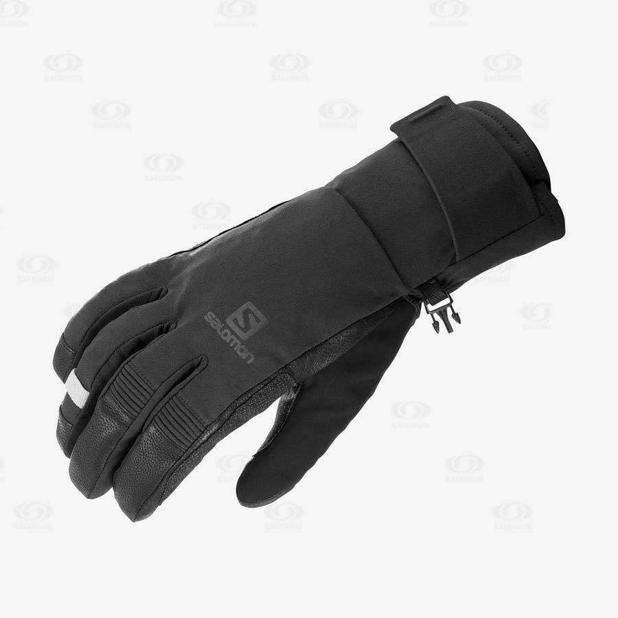 Black Men\'s Salomon QST GORE-TEX Gloves | USA-A1297