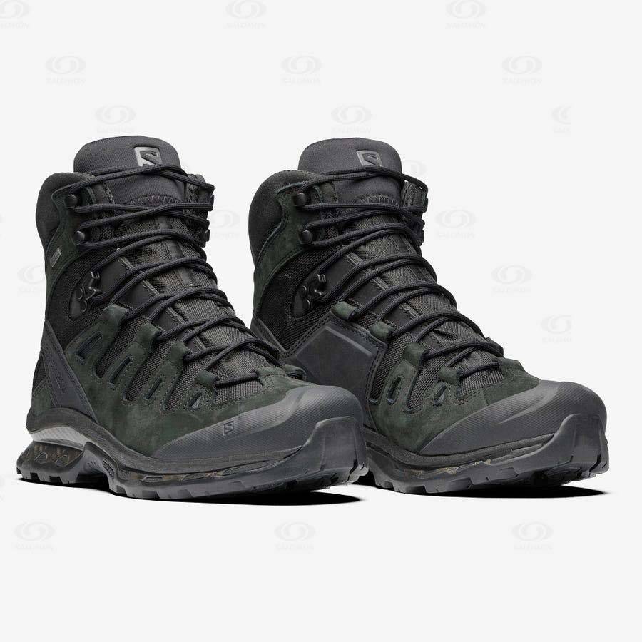 Black Men's Salomon QUEST 4D GORE-TEX ADVANCED Sneakers | USA-M1440