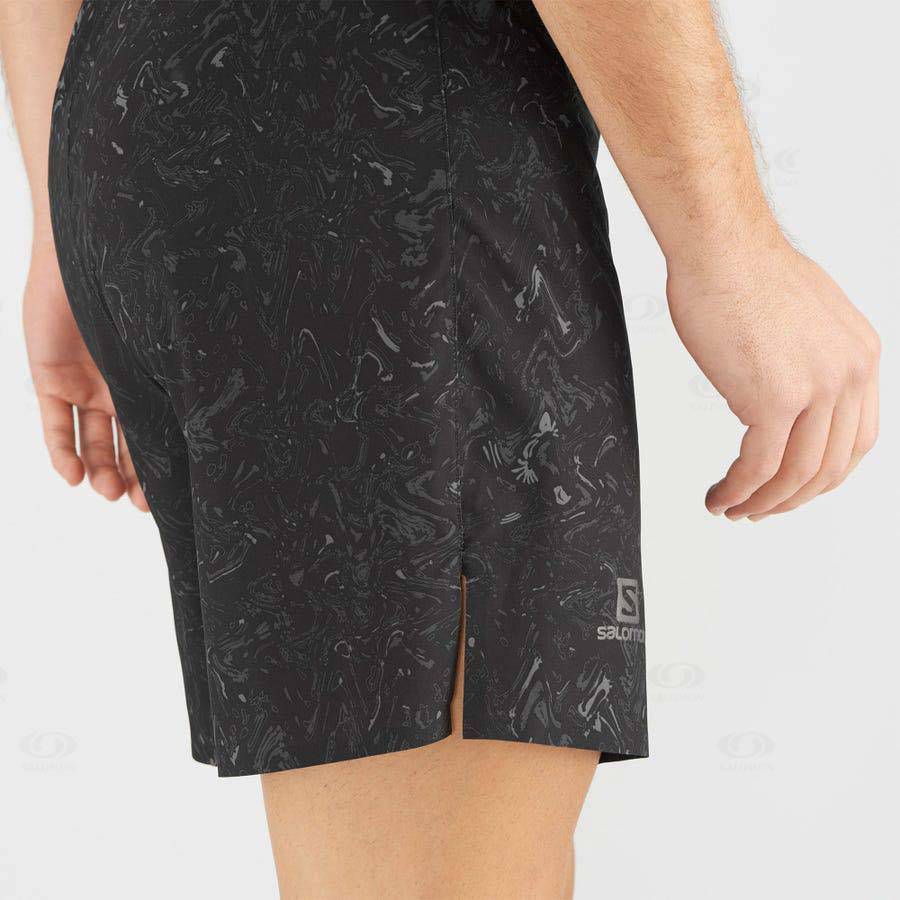 Black Men's Salomon SENSE 5 Shorts | USA-W1280