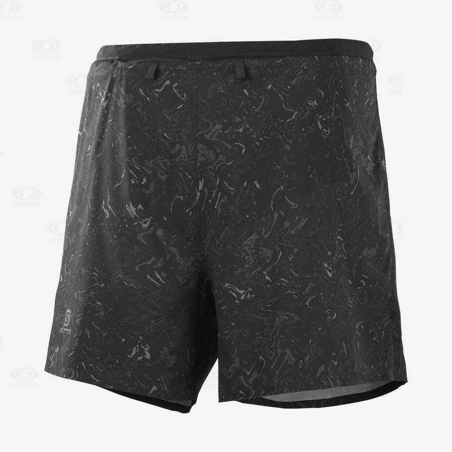 Black Men's Salomon SENSE 5 Shorts | USA-W1280