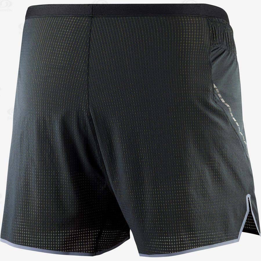 Black Men's Salomon SENSE AERO 3'' Shorts | USA-S2521