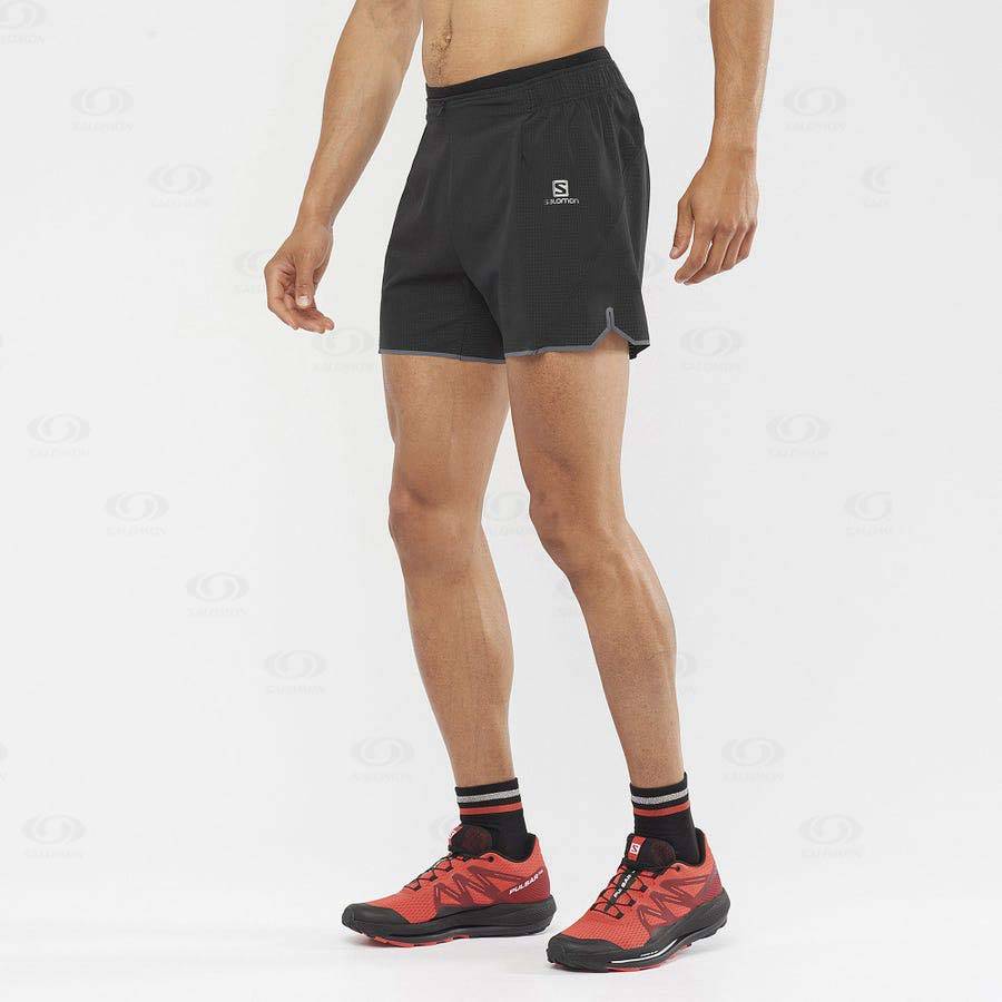 Black Men's Salomon SENSE AERO 5'' Shorts | USA-O1665