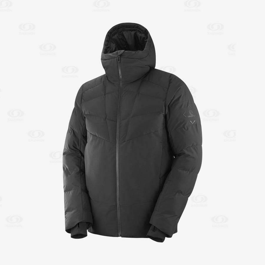 Black Men\'s Salomon SNOWSHELTER Ski Jackets | USA-O1859