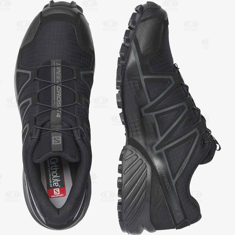 Black Men's Salomon SPEEDCROSS 4 WIDE FORCES Tactical Boots | USA-A2088