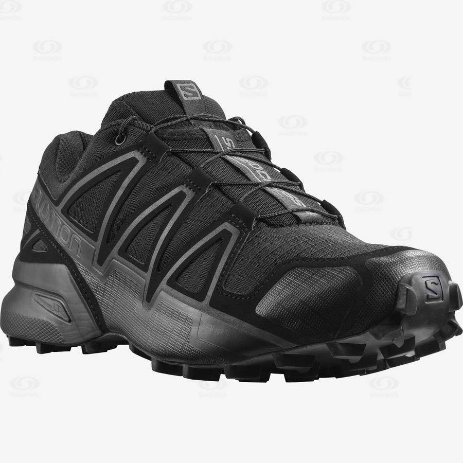 Black Men's Salomon SPEEDCROSS 4 WIDE FORCES Tactical Boots | USA-A2088