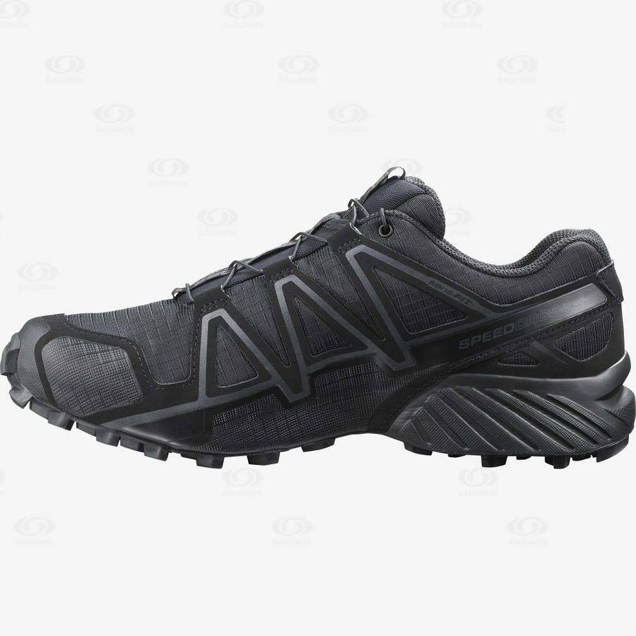 Black Men's Salomon SPEEDCROSS 4 WIDE FORCES Tactical Boots | USA-A2088