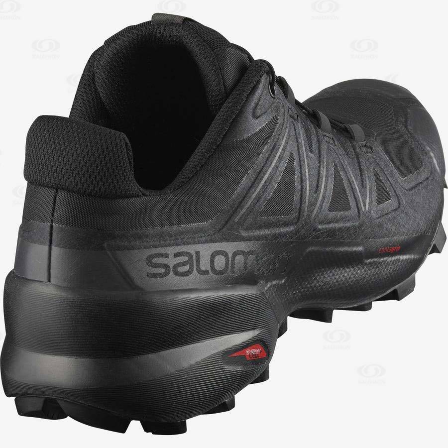 Black Men's Salomon SPEEDCROSS 5 WIDE Trail Running Shoes | USA-M1405