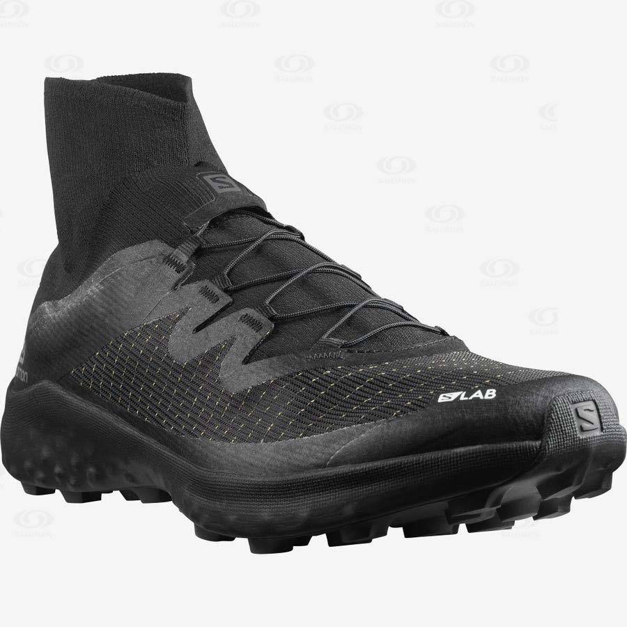 Black Men's Salomon S/LAB CROSS Trail Running Shoes | USA-L1235