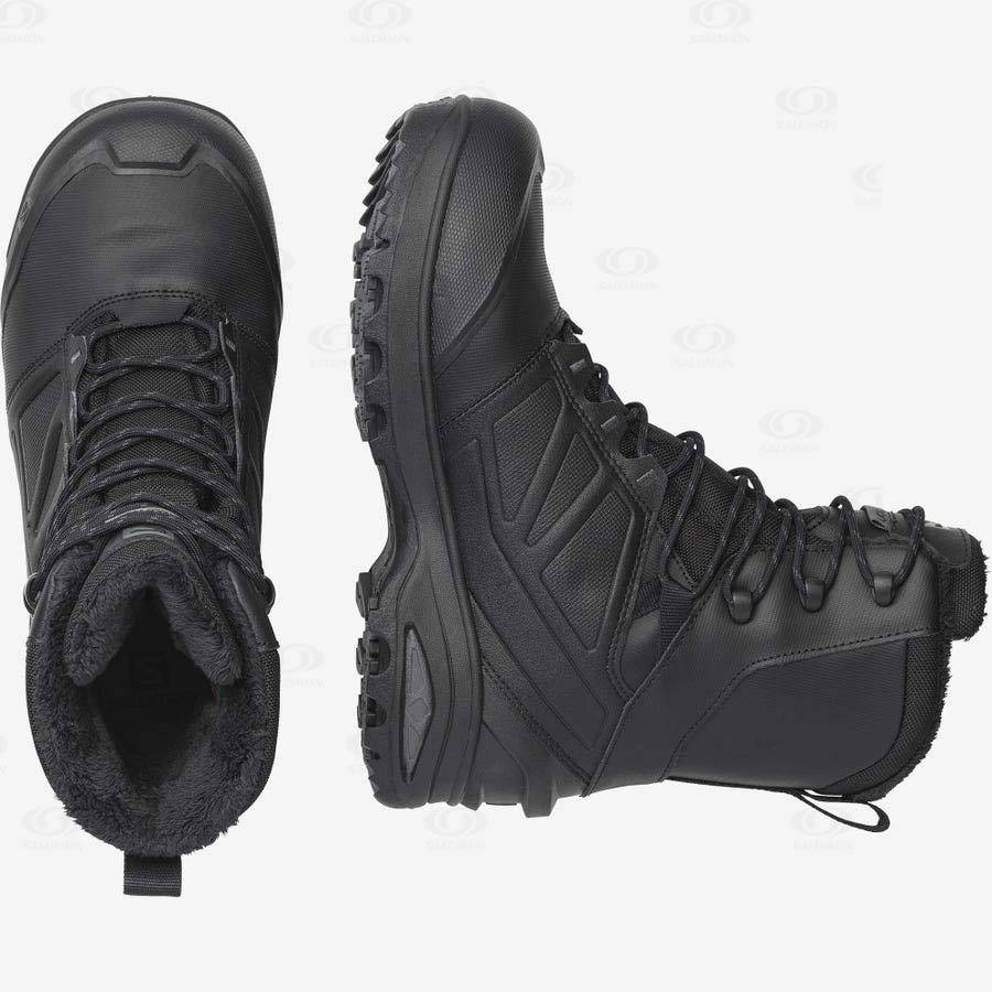 Black Men's Salomon TOUNDRA FORCES CLIMASALOMON™ WATERPROOF Tactical Boots | USA-N2366