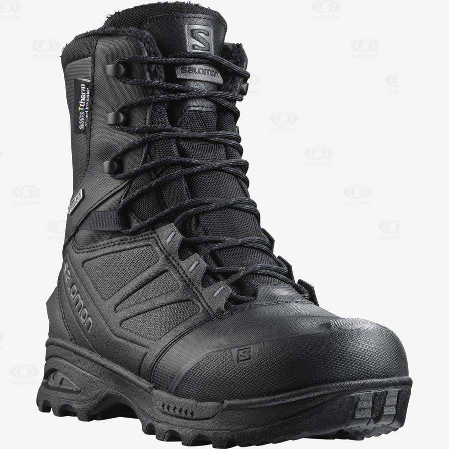 Black Men's Salomon TOUNDRA FORCES CLIMASALOMON™ WATERPROOF Tactical Boots | USA-N2366