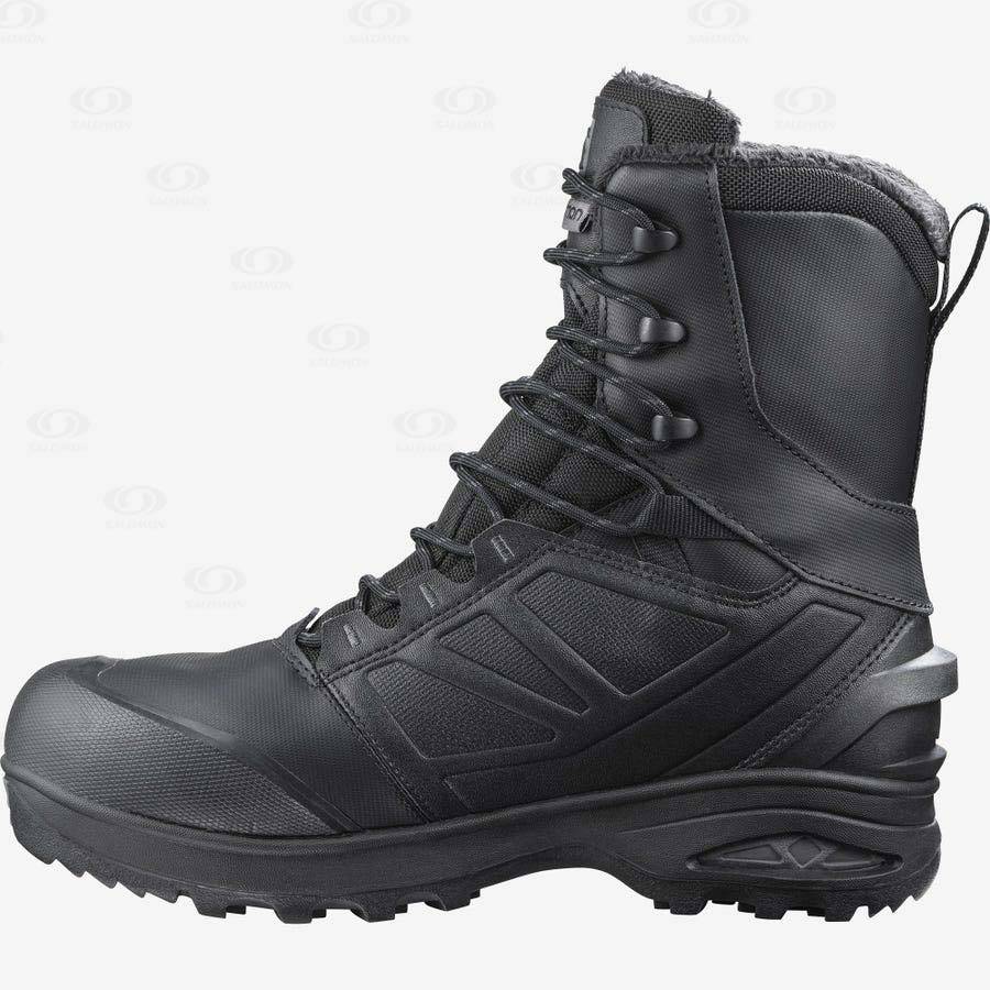 Black Men's Salomon TOUNDRA FORCES CLIMASALOMON™ WATERPROOF Tactical Boots | USA-N2366