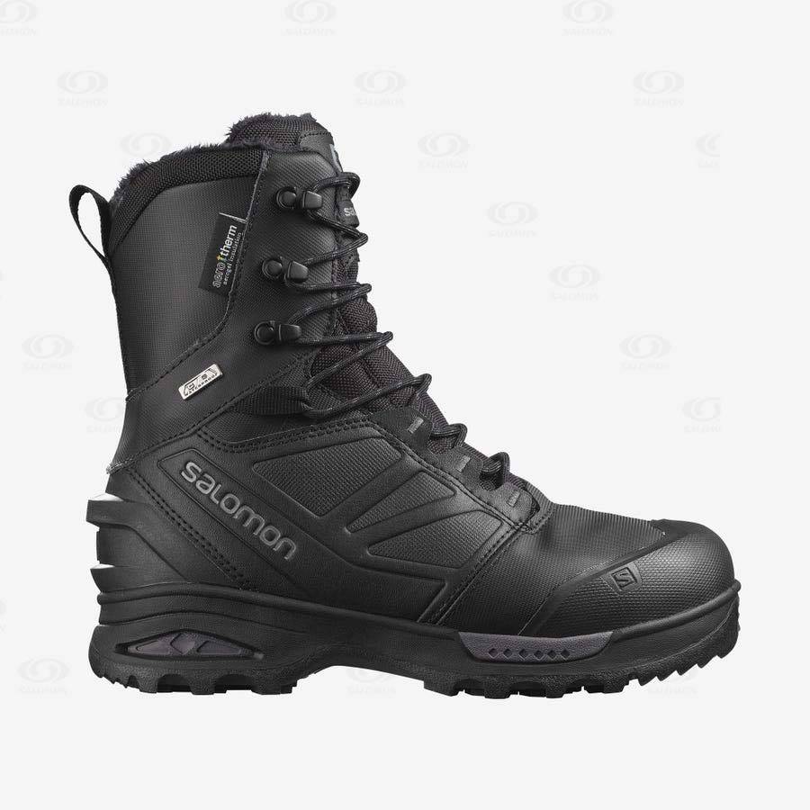 Black Men\'s Salomon TOUNDRA PRO CLIMASALOMON™ Waterproof Boots | USA-L1907