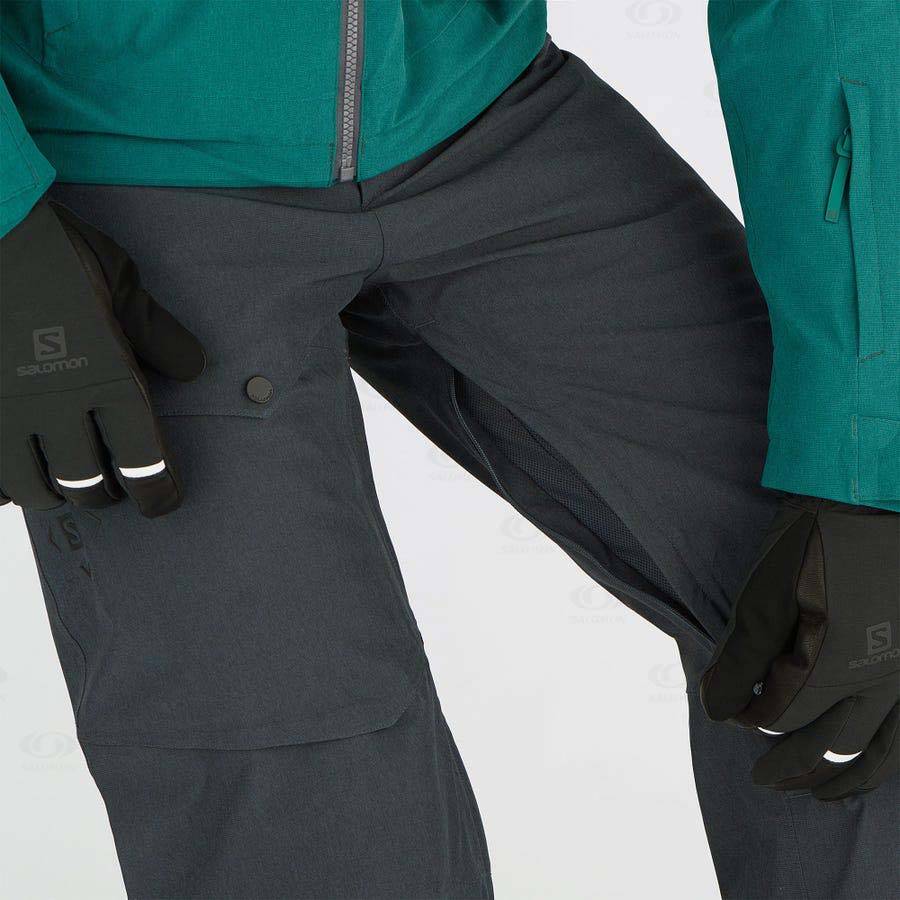 Black Men's Salomon UNTRACKED Ski Pants | USA-S1331