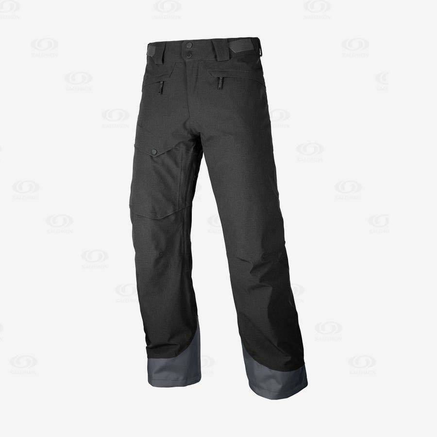 Black Men\'s Salomon UNTRACKED Ski Pants | USA-S1331