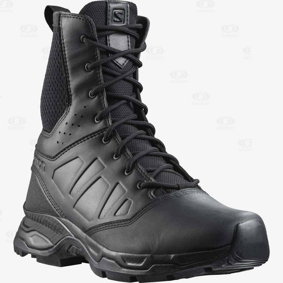 Black Men's Salomon URBAN JUNGLE ULTRA SIDE ZIP Tactical Boots | USA-S1751