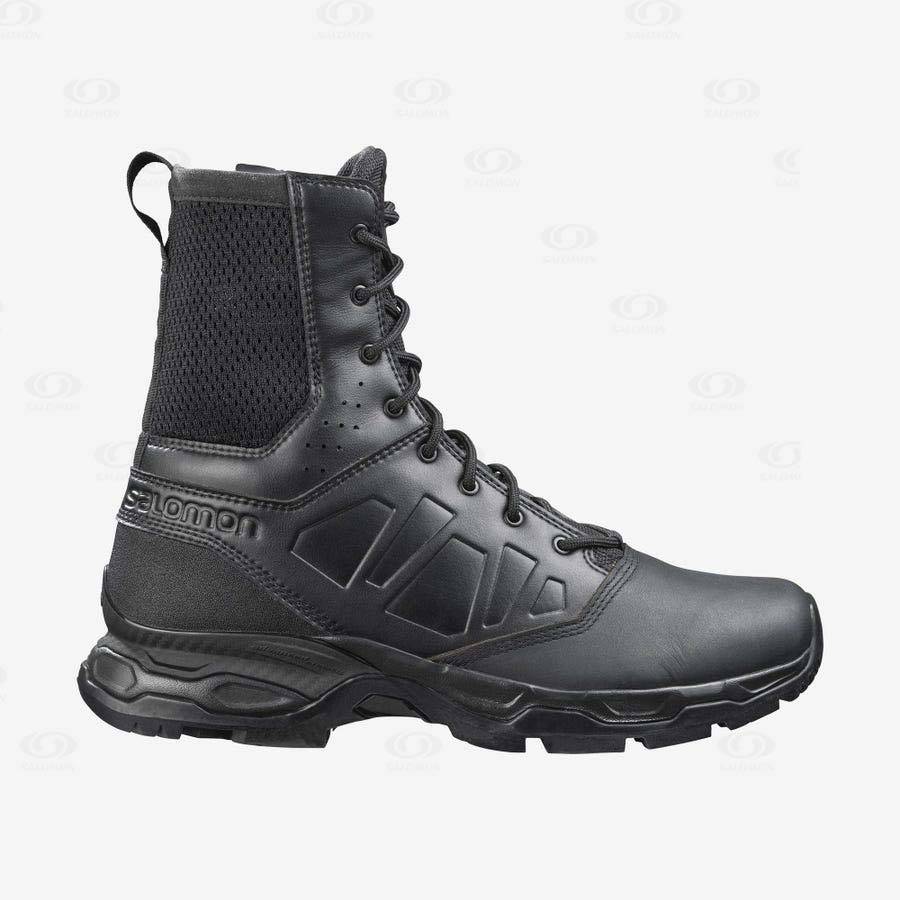 Black Men\'s Salomon URBAN JUNGLE ULTRA SIDE ZIP Tactical Boots | USA-S1751