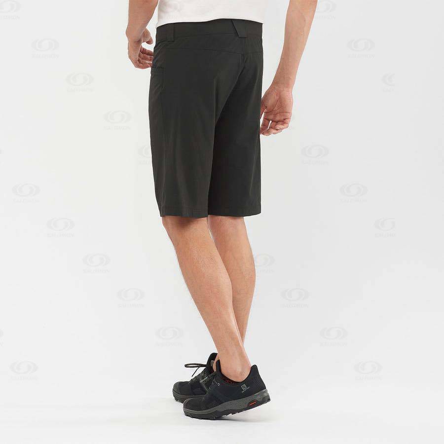 Black Men's Salomon WAYFARER Shorts | USA-M1251