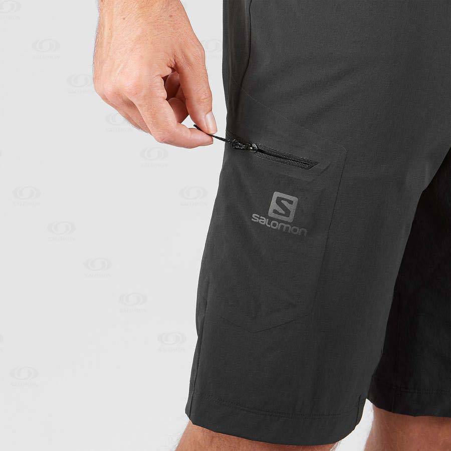 Black Men's Salomon WAYFARER Shorts | USA-M1251